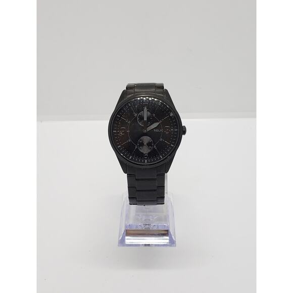 Relic men's watch. Large black multi function face. ZR1S748, 121409 - Picture 2 of 9